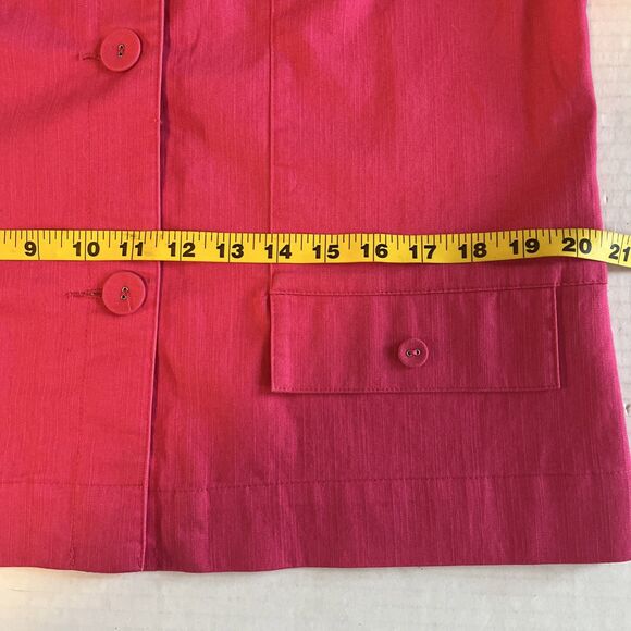 KORET Blazer Women’s S Hot Pink 3 Button 3/4 sleeves Cotton Blend Pockets Career - Picture 9 of 11